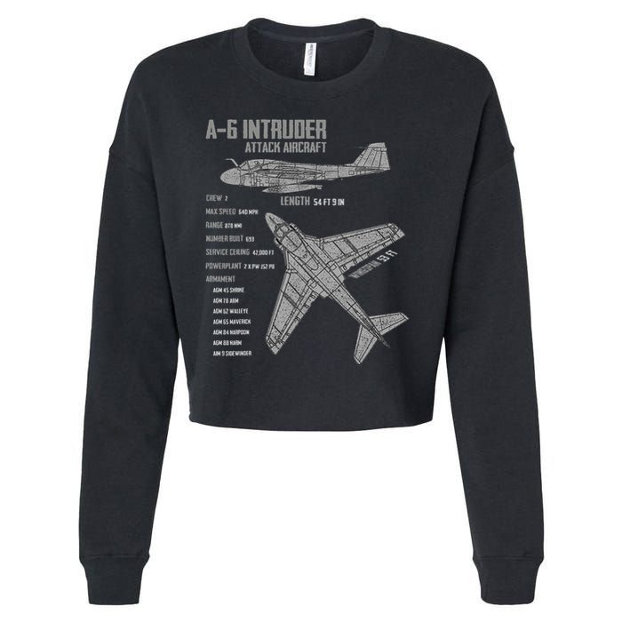 A 6 Intruder Cropped Pullover Crew