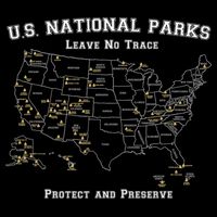 All 63 US National Parks Design For Campers Hikers Walkers Cooling Performance Crew T-Shirt