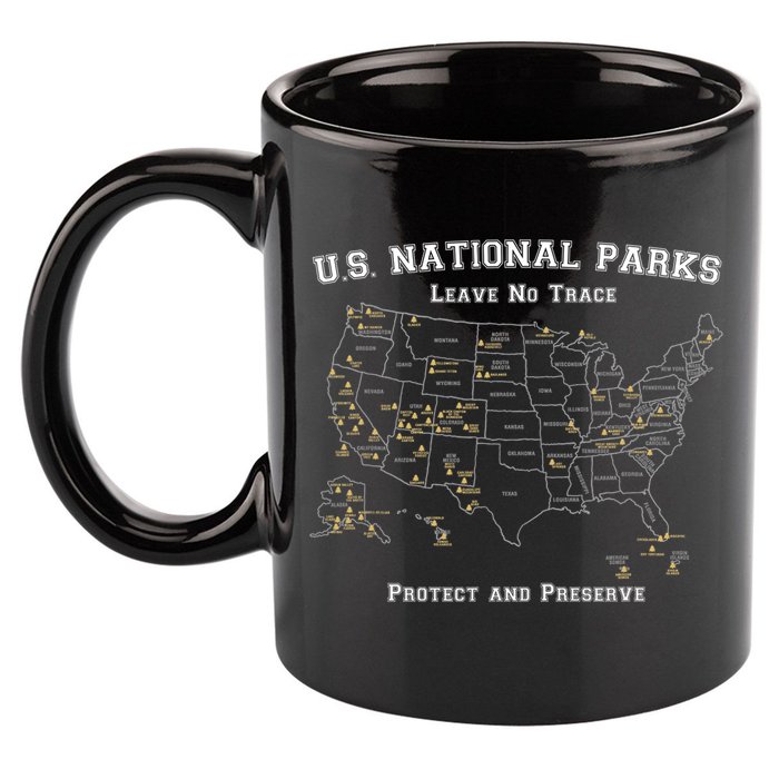 All 63 US National Parks Design For Campers Hikers Walkers 11oz C Handle Ceramic Mug