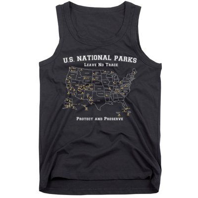 All 63 US National Parks Design For Campers Hikers Walkers Tank Top