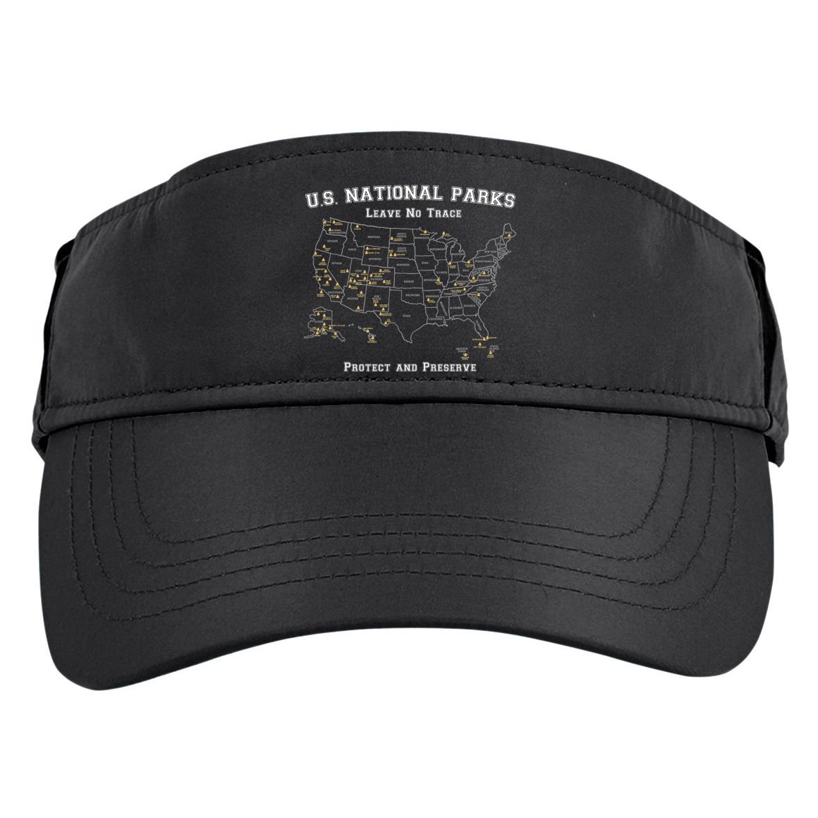 All 63 US National Parks Design For Campers Hikers Walkers Adult Drive Performance Visor