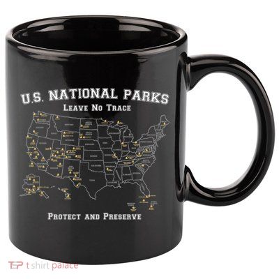 All 63 US National Parks Design For Campers Hikers Walkers 11oz C Handle Ceramic Mug