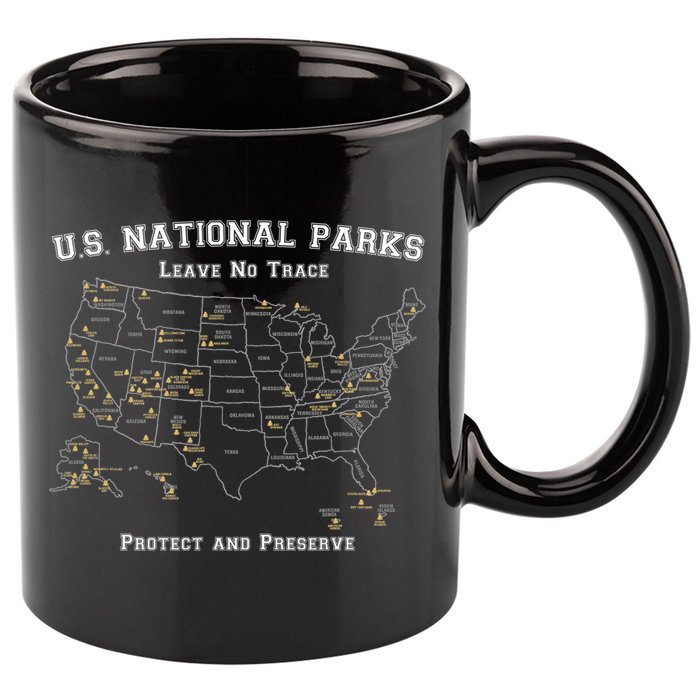 All 63 US National Parks Design For Campers Hikers Walkers 11oz C Handle Ceramic Mug