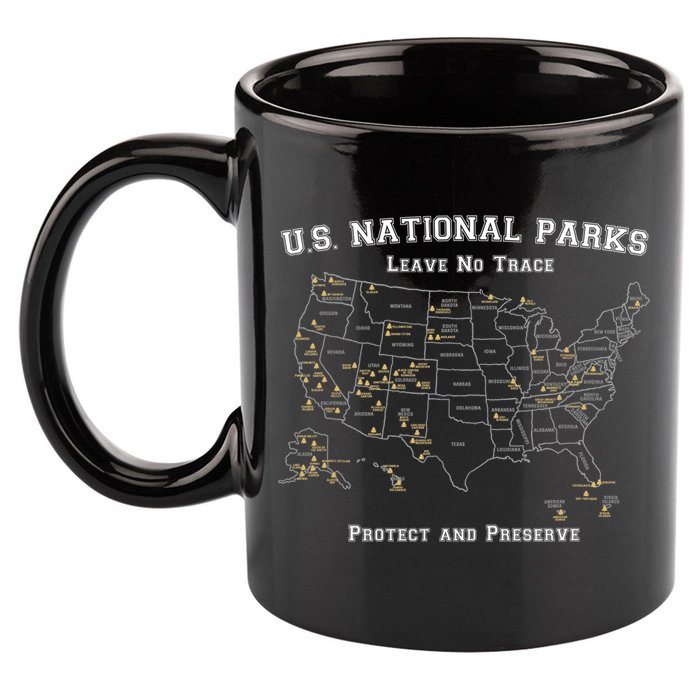 All 63 US National Parks Design For Campers Hikers Walkers 11oz C Handle Ceramic Mug