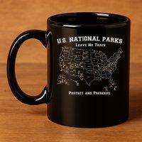 All 63 US National Parks Design For Campers Hikers Walkers 11oz C Handle Ceramic Mug