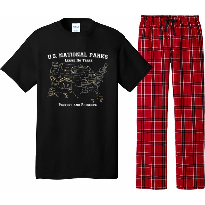 All 63 US National Parks Design For Campers Hikers Walkers Pajama Set