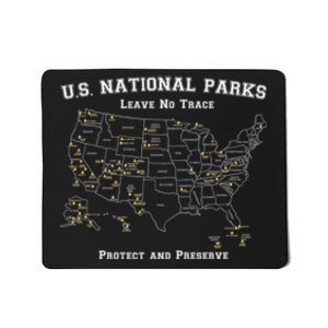 All 63 US National Parks Design For Campers Hikers Walkers Mousepad