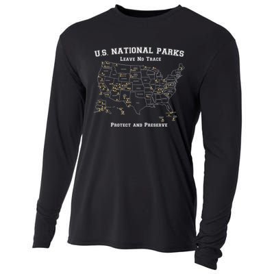 All 63 US National Parks Design For Campers Hikers Walkers Cooling Performance Long Sleeve Crew