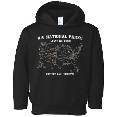 All 63 US National Parks Design For Campers Hikers Walkers Toddler Hoodie
