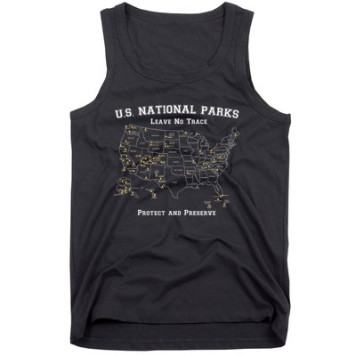 All 63 US National Parks Design For Campers Hikers Walkers Tank Top