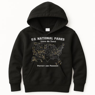 All 63 US National Parks Design For Campers Hikers Walkers Kids Hoodie