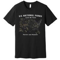 All 63 US National Parks Design for Campers Hikers Walkers Premium T-Shirt