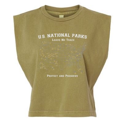 All 63 US National Parks Design for Campers Hikers Walkers Garment-Dyed Women's Muscle Tee