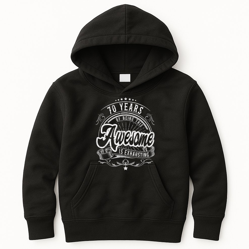 Awesome 70th Birthday Decorations 70th Birthday Kids Hoodie