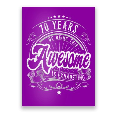 Awesome 70th Birthday Decorations 70th Birthday Poster