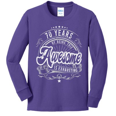 Awesome 70th Birthday Decorations 70th Birthday Kids Long Sleeve Shirt