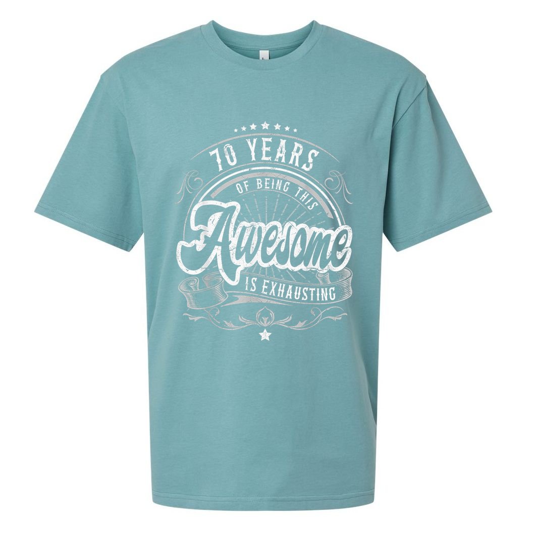 Awesome 70th Birthday Decorations 70th Birthday Sueded Cloud Jersey T-Shirt