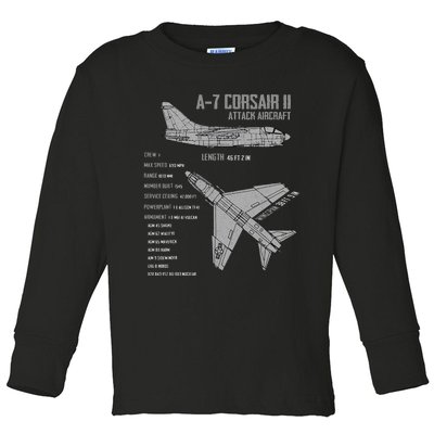 A 7 Corsair II Toddler Long Sleeve Shirt