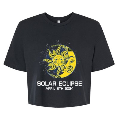 Apri 8th 2024 Total Solar Eclipse 2024 Bella+Canvas Jersey Crop Tee