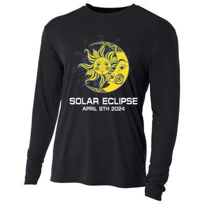 Apri 8th 2024 Total Solar Eclipse 2024 Cooling Performance Long Sleeve Crew