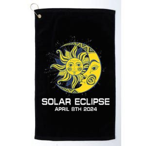 Apri 8th 2024 Total Solar Eclipse 2024 Platinum Collection Golf Towel