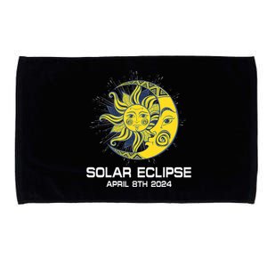 Apri 8th 2024 Total Solar Eclipse 2024 Microfiber Hand Towel