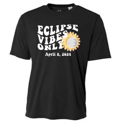 April 8 2024 Eclipse Vibes Only Cute Retro Solar Eclipse Cooling Performance Crew T-Shirt