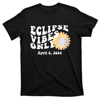 April 8 2024 Eclipse Vibes Only Cute Retro Solar Eclipse T-Shirt