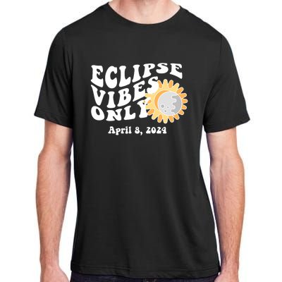 April 8 2024 Eclipse Vibes Only Cute Retro Solar Eclipse Adult ChromaSoft Performance T-Shirt