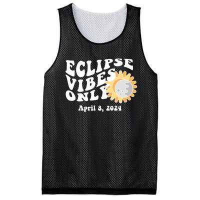 April 8 2024 Eclipse Vibes Only Cute Retro Solar Eclipse Mesh Reversible Basketball Jersey Tank