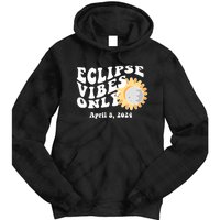 April 8 2024 Eclipse Vibes Only Cute Retro Solar Eclipse Tie Dye Hoodie