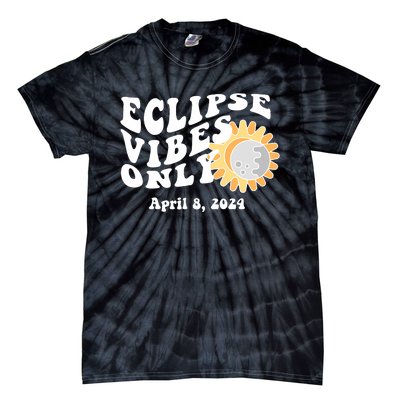 April 8 2024 Eclipse Vibes Only Cute Retro Solar Eclipse Tie-Dye T-Shirt