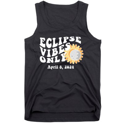 April 8 2024 Eclipse Vibes Only Cute Retro Solar Eclipse Tank Top