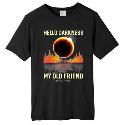 April 8 2024 Hello Darkness My Old Friend Eclipse Tall Fusion ChromaSoft Performance T-Shirt