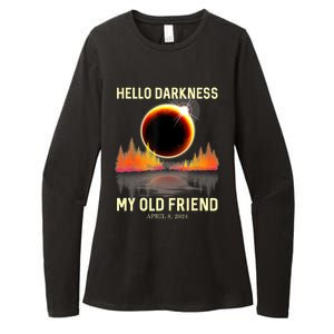 April 8 2024 Hello Darkness My Old Friend Eclipse Womens CVC Long Sleeve Shirt