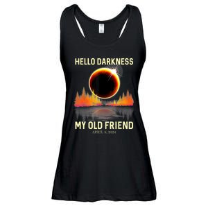 April 8 2024 Hello Darkness My Old Friend Eclipse Ladies Essential Flowy Tank