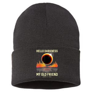 April 8 2024 Hello Darkness My Old Friend Eclipse Sustainable Knit Beanie