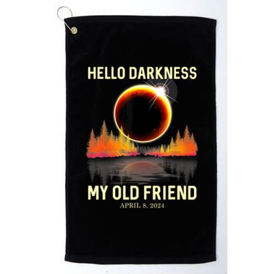 April 8 2024 Hello Darkness My Old Friend Eclipse Platinum Collection Golf Towel