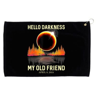 April 8 2024 Hello Darkness My Old Friend Eclipse Grommeted Golf Towel