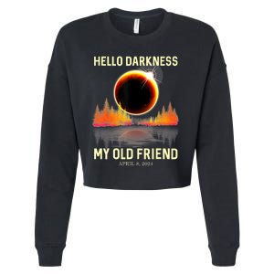 April 8 2024 Hello Darkness My Old Friend Eclipse Cropped Pullover Crew