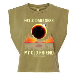 April 8 2024 Hello Darkness My Old Friend Eclipse Garment-Dyed Women's Muscle Tee