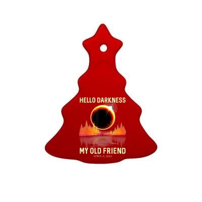 April 8 2024 Hello Darkness My Old Friend Eclipse Ceramic Tree Ornament