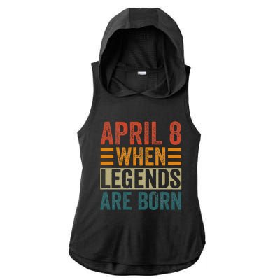 April 8 Birthday Solar Eclipse Ladies PosiCharge Tri-Blend Wicking Draft Hoodie Tank