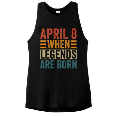 April 8 Birthday Solar Eclipse Ladies PosiCharge Tri-Blend Wicking Tank