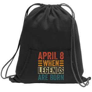 April 8 Birthday Solar Eclipse Sweatshirt Cinch Pack Bag