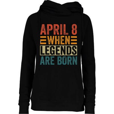 April 8 Birthday Solar Eclipse Womens Funnel Neck Pullover Hood