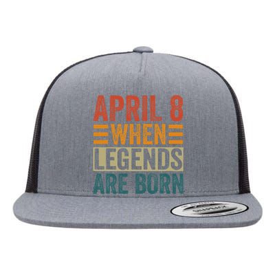 April 8 Birthday Solar Eclipse Flat Bill Trucker Hat