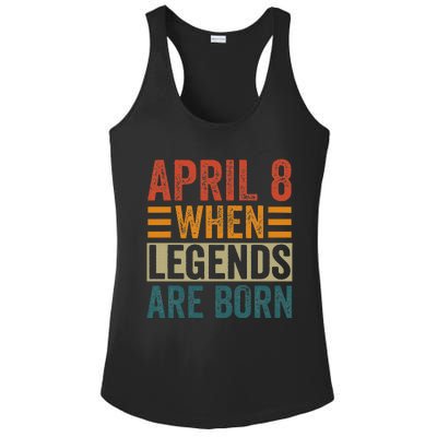 April 8 Birthday Solar Eclipse Ladies PosiCharge Competitor Racerback Tank