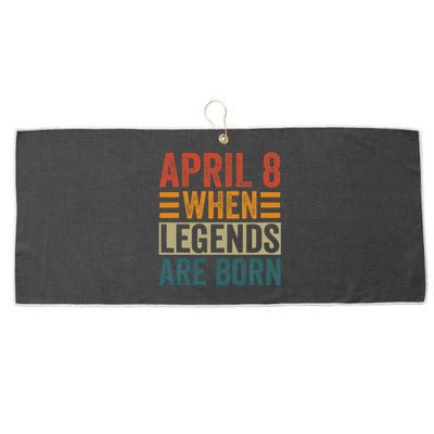 April 8 Birthday Solar Eclipse Large Microfiber Waffle Golf Towel