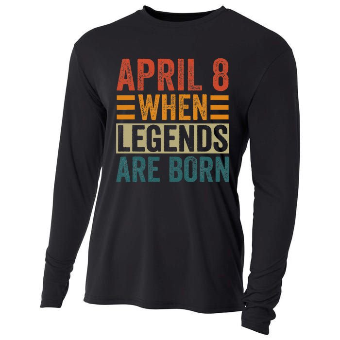 April 8 Birthday Solar Eclipse Cooling Performance Long Sleeve Crew